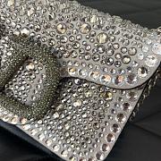 Fortok Valentino Garavani Locò Embellished Shoulder Bag silver rhinestones 19 x10.5 x 5cm - 2