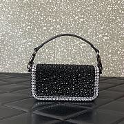 Fortok Valentino Garavani Locò Embellished Shoulder Bag Black rhinestones 19 x10.5 x 5cm - 6