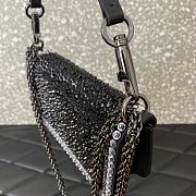 Fortok Valentino Garavani Locò Embellished Shoulder Bag Black rhinestones 19 x10.5 x 5cm - 5