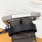 Fortok Louis Vuitton Belt Monogram Heritage Silver 3.5cm  - 3