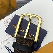 Fortok Louis Vuitton Belt Monogram Heritage Gold 3.5cm  - 6