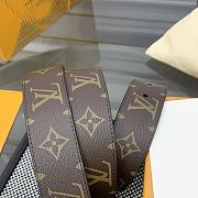 Fortok Louis Vuitton Belt Monogram Heritage Gold 3.5cm  - 4