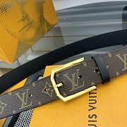 Fortok Louis Vuitton Belt Monogram Heritage Gold 3.5cm  - 3