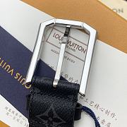 Fortok Louis Vuitton Belt Black Monogram Heritage Silver 3.5cm  - 6