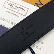 Fortok Louis Vuitton Belt Black Monogram Heritage Silver 3.5cm  - 5