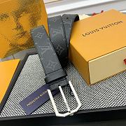 Fortok Louis Vuitton Belt Black Monogram Heritage Silver 3.5cm  - 2