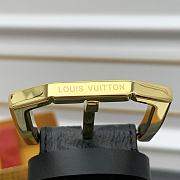 Fortok Louis Vuitton Belt Black Monogram Heritage Gold 3.5cm  - 6
