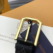 Fortok Louis Vuitton Belt Black Monogram Heritage Gold 3.5cm  - 3