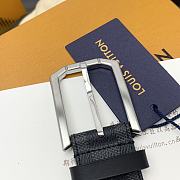 Fortok Louis Vuitton Belt Heritage Silver 3.5cm  - 4