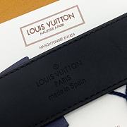 Fortok Louis Vuitton Belt Heritage Silver 3.5cm  - 3