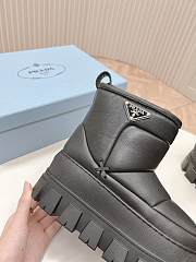 Fortok Prada snow boots chunky rubber sole Black - 3