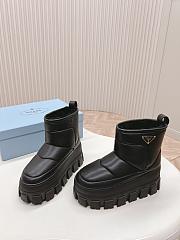 Fortok Prada snow boots chunky rubber sole Black - 4