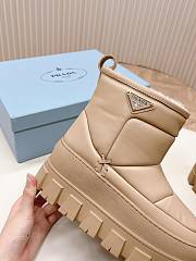Fortok Prada snow boots chunky rubber sole Beige  - 6