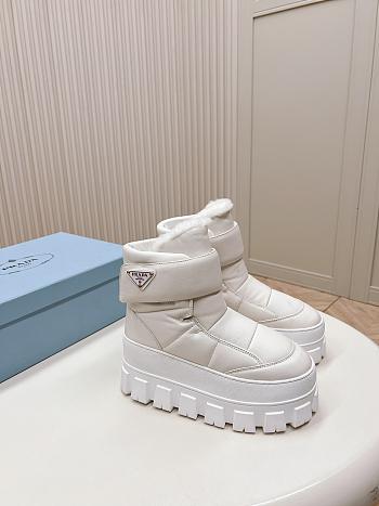 Fortok Prada Monolith Re-Nylon boots with Strap Boots White