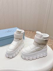 Fortok Prada Monolith Re-Nylon boots with Strap Boots White - 6