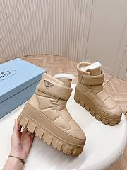 Fortok Prada Monolith Re-Nylon boots with Strap Boots Beige - 3