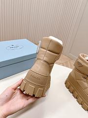Fortok Prada Monolith Re-Nylon boots with Strap Boots Beige - 6