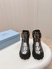 Fortok Prada Monolith Re-Nylon boots with Strap Boots Silver - 6