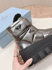 Fortok Prada Monolith Re-Nylon boots with Strap Boots Silver - 3