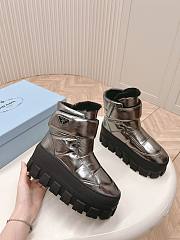 Fortok Prada Monolith Re-Nylon boots with Strap Boots Silver - 2