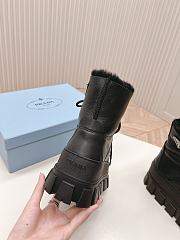 Fortok Prada Monolith black Shearling Boots - 5