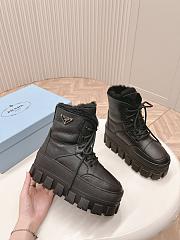 Fortok Prada Monolith black Shearling Boots - 3