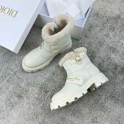 Fortok DiorAlps D-Quest ankle boot in lambskin shearling and calfskin White - 6