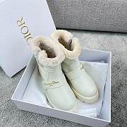 Fortok DiorAlps D-Quest ankle boot in lambskin shearling and calfskin White - 5