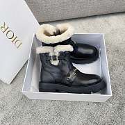 Fortok DiorAlps D-Quest ankle boot in lambskin shearling and calfskin Black - 1