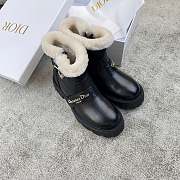 Fortok DiorAlps D-Quest ankle boot in lambskin shearling and calfskin Black - 6