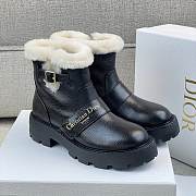 Fortok DiorAlps D-Quest ankle boot in lambskin shearling and calfskin Black - 3