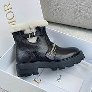 Fortok DiorAlps D-Quest ankle boot in lambskin shearling and calfskin Black - 4