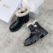 Fortok DiorAlps D-Quest ankle boot in lambskin shearling and calfskin Black - 2