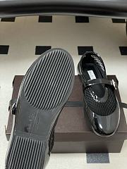 Fortok Alaïa mesh and patent-leather trimmed ballet flats Black - 2