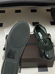 Fortok Alaïa mesh and patent-leather trimmed ballet flats Green - 6