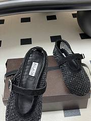 Fortok Alaïa mesh ballet flats Black - 5