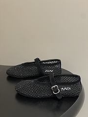 Fortok Alaïa mesh ballet flats Black - 4