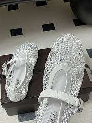 Fortok Alaïa mesh ballet flats White - 6