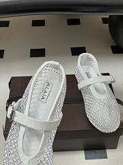 Fortok Alaïa mesh ballet flats White - 5