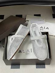 Fortok Alaïa mesh ballet flats White - 3