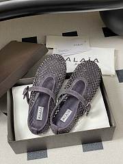 Fortok Alaïa mesh ballet flats Grey - 1