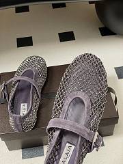Fortok Alaïa mesh ballet flats Grey - 6