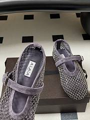 Fortok Alaïa mesh ballet flats Grey - 5