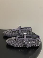 Fortok Alaïa mesh ballet flats Grey - 3