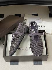 Fortok Alaïa mesh ballet flats Grey - 2