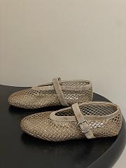 Fortok Alaïa mesh ballet flats Brown - 4