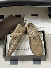 Fortok Alaïa mesh ballet flats Brown - 3