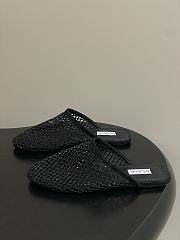 Fortok Alaïa fishnet mesh flat mules Black  - 6