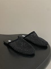Fortok Alaïa fishnet mesh flat mules Black  - 2