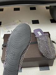 Fortok Alaïa fishnet mesh flat mules Grey - 5